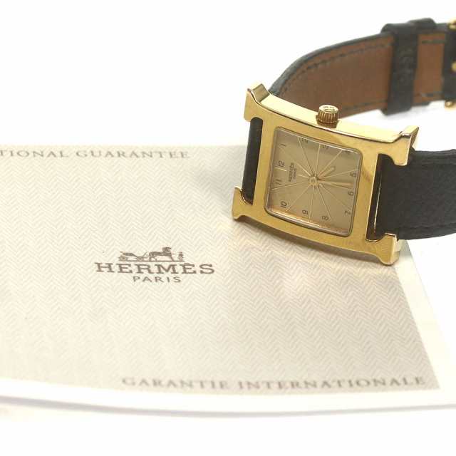 エルメス HERMES HH1.201 Hウォッチ クォーツ レディース 保証書付き_767931