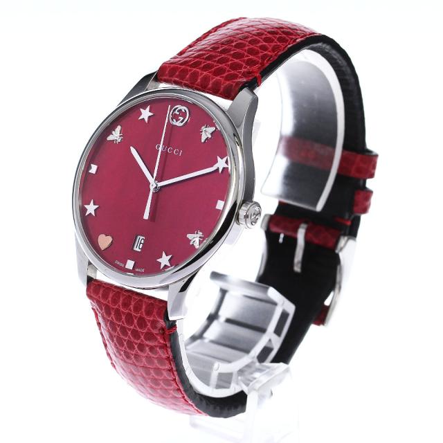 GUCCI YA126584 Gタイムレス デイト クォーツ レッド