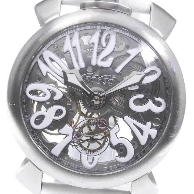 ガガミラノ GaGa MILANO 5310.01 マヌアーレ48MM スケルトン 手巻き メンズ _792166