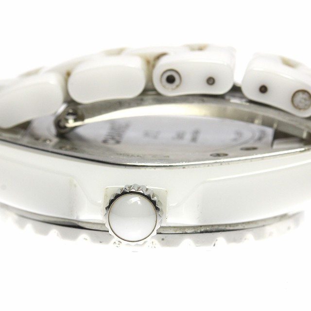 シャネル CHANEL H2511 J12 白セラミック 12Pダイヤ クォーツ