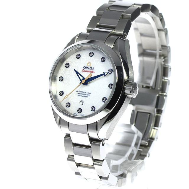 オメガ OMEGA 231.10.34.20.55.003 シーマスター アクアテラ ライダーカップMOP 12Pダイヤ 自動巻き レディース 美品 箱・保証書付_795760【ev20】の通販は