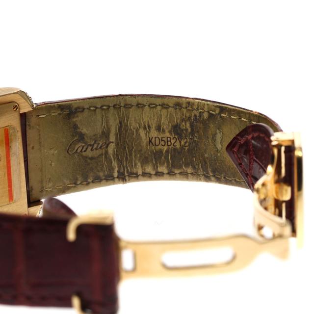 カルティエ CARTIER WT100016 タンクアングレーズ K18PG サイドダイヤ