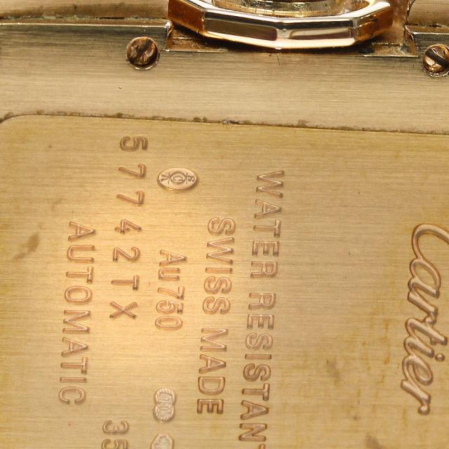 カルティエ CARTIER WT100016 タンクアングレーズ K18PG サイドダイヤ