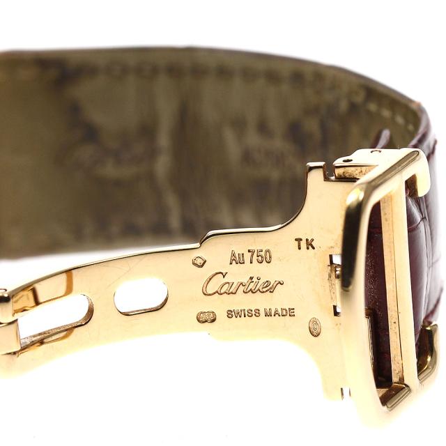 カルティエ CARTIER WT100016 タンクアングレーズ K18PG サイドダイヤ