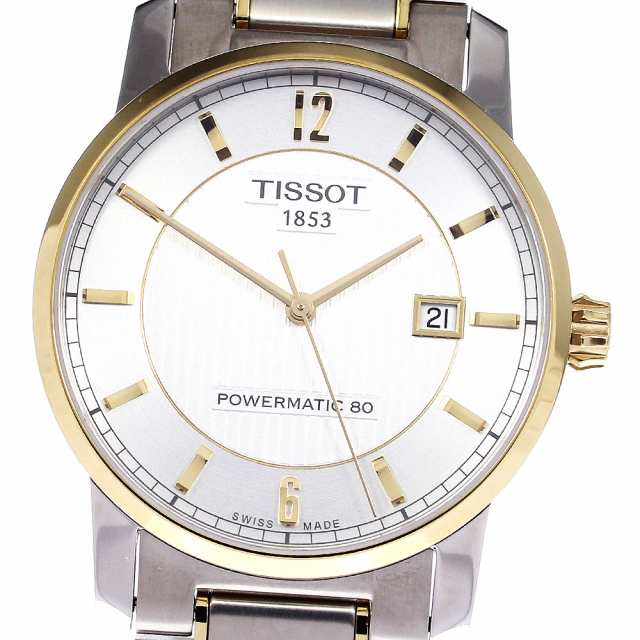 ティソ TISSOT T087407A パワーマティック 80 チタン 自動巻き メンズ 美品 箱・保証書付き_797145