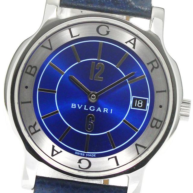 ブルガリ BVLGARI ST35S ソロテンポ 聴き込む デイト クォーツ メンズ 