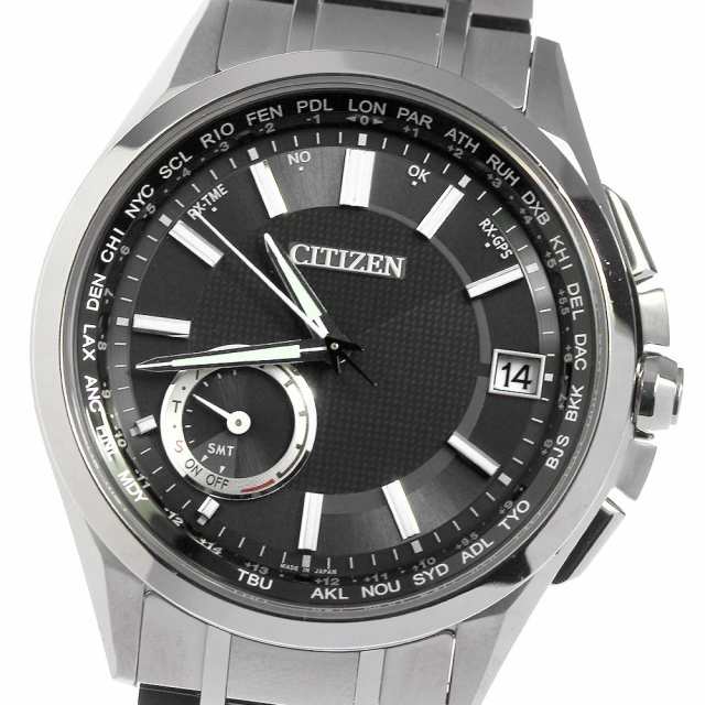 シチズン CITIZEN CC3010-51E/F150-T021581 アテッサ サテライトウェーブ ソーラー電波 メンズ 美品 箱・保証書付き_801154