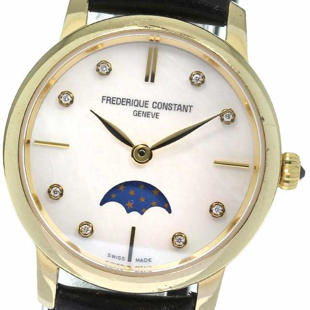 フレデリック・コンスタント FREDERIQUE CONSTANT FC-206X1S5/6 スリムライン ムーンフェイズ クォーツ メンズ 保証書付き_799885