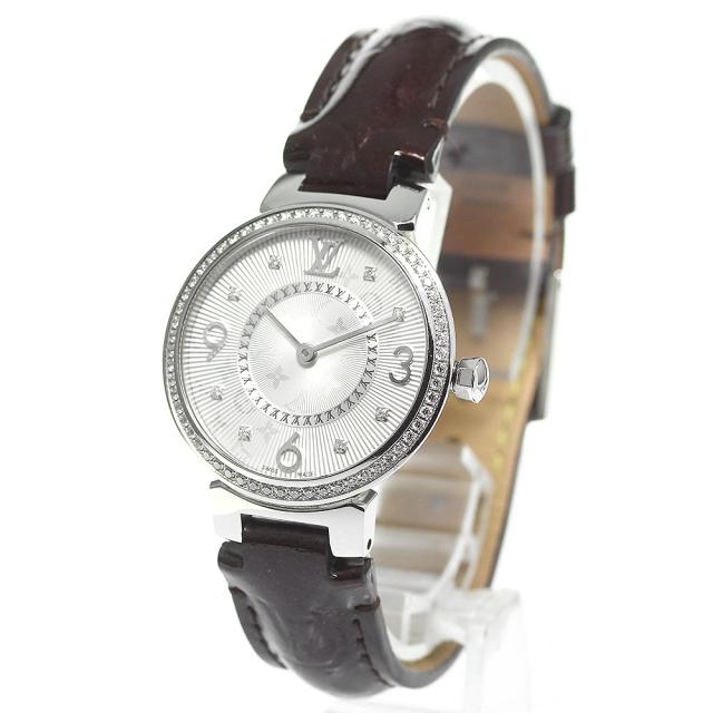 ルイ・ヴィトン LOUIS VUITTON Q12MF タンブール モノグラム ダイヤベゼル 8Pダイヤ クォーツ レディース 良品 _802193_1
