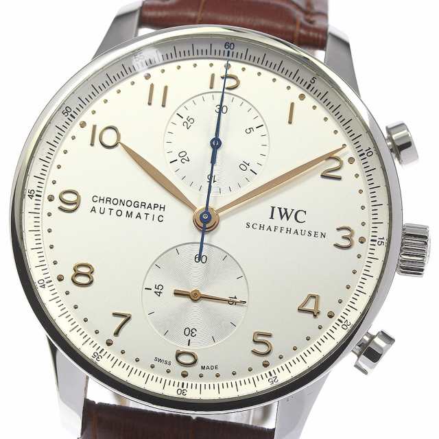 IWC IWC SCHAFFHAUSEN IW371445 ポルトギーゼ クロノグラフ 自動巻き メンズ 保証書付き_803502の通販は