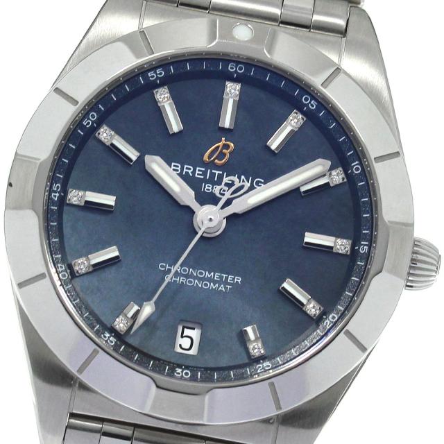 ブライトリング BREITLING A77310 クロノマット32 11Pダイヤ クォーツ レディース 美品 内箱・保証書付き_804152の通販は