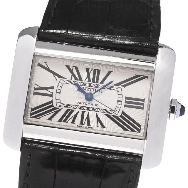 訳あり カルティエ CARTIER W6300755 タンクディバンLM 自動巻き メンズ 保証書付き_805832の通販は