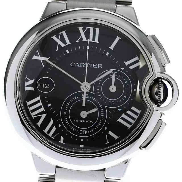 【大特価!!】 W6920025 CARTIER カルティエ バロンブルーLM 自動 クロノグラフ その他