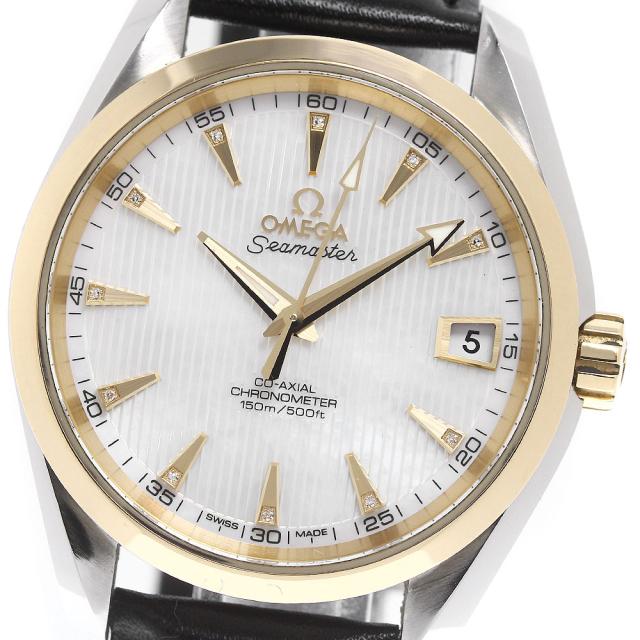 オメガ OMEGA 231.23.39.21.55.002 シーマスター アクアテラ コーアクシャル YGベゼル 11Pダイヤ 自動巻き メンズ _804676の通販は