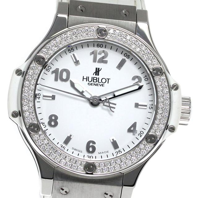 ウブロ HUBLOT 361.SE.2010.RW.1104 ビッグバン ダイヤベゼル クォーツ レディース 良品 _811123の通販は