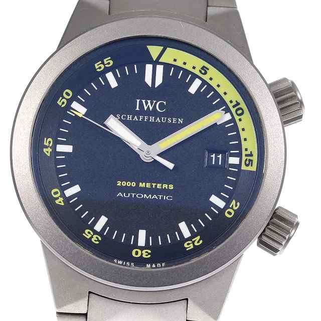 IWC IWC SCHAFFHAUSEN IW353803 アクアタイマー オートマティック2000 デイト 自動巻き メンズ 良品  保証書付き_811909｜au PAY マーケット