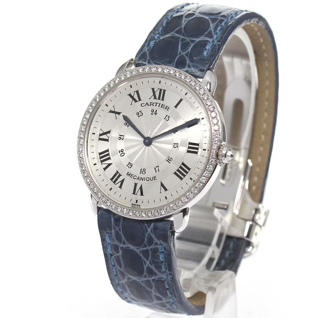 カルティエ CARTIER WD600251 ロンドルイ K18WG ダイヤベゼル 手巻き レディース _800507 カルティエ CARTIER WD600251 ロンドルイ K18WG ダイヤベゼル 手巻き
