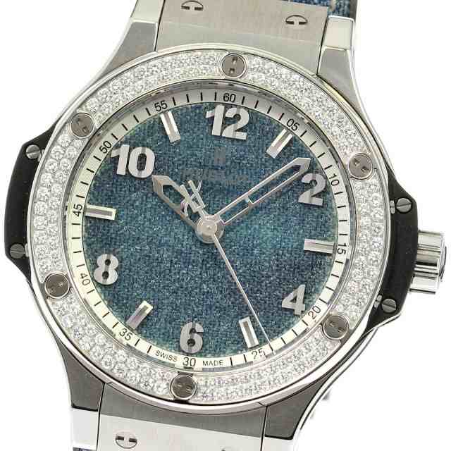 ウブロ HUBLOT 361.SX.2710.NR.1104.JEANS ビッグバン ジーンズ 日本限定 ダイヤベゼル クォーツ レディース 良品  保証書付き_815168｜au PAY マーケット