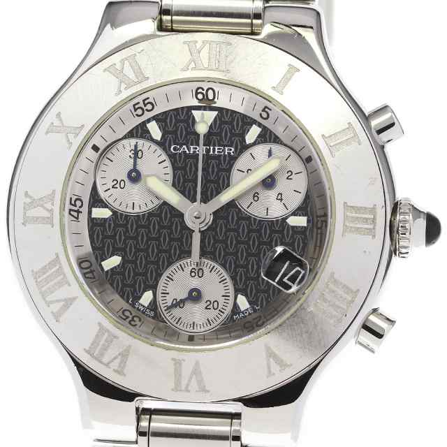 カルティエ CARTIER W10172T2 クロノスカフ デイト クォーツ メンズ _800782の通販は