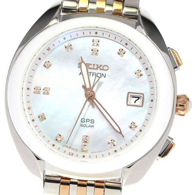 セイコー SEIKO STXD011/3X22-0AA0 アストロン 14Pダイヤ GPS ソーラー電波 レディース 美品 箱・保証書付き_817253の通販は