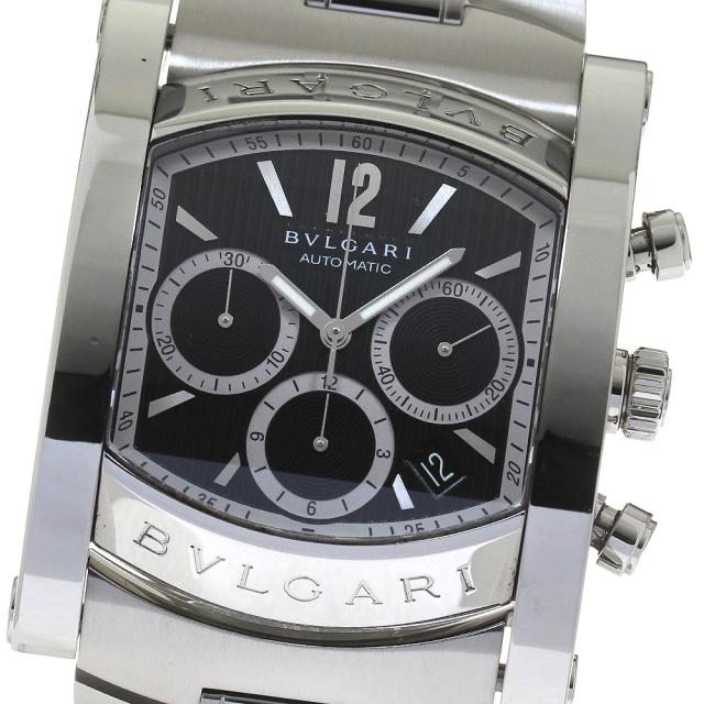 ブルガリ BVLGARI AA48SCH アショーマ クロノグラフ デイト 自動巻き メンズ 良品 _814566の通販は