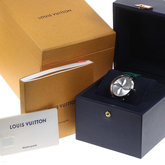 ルイ・ヴィトン LOUIS VUITTON QA015 タンブール スリム クォーツ レディース 箱・保証書付き_816255