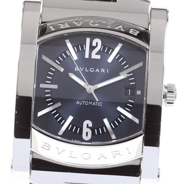 ブルガリ BVLGARI AA48S アショーマ デイト 自動巻き メンズ 箱・保証書付き_817180の通販は