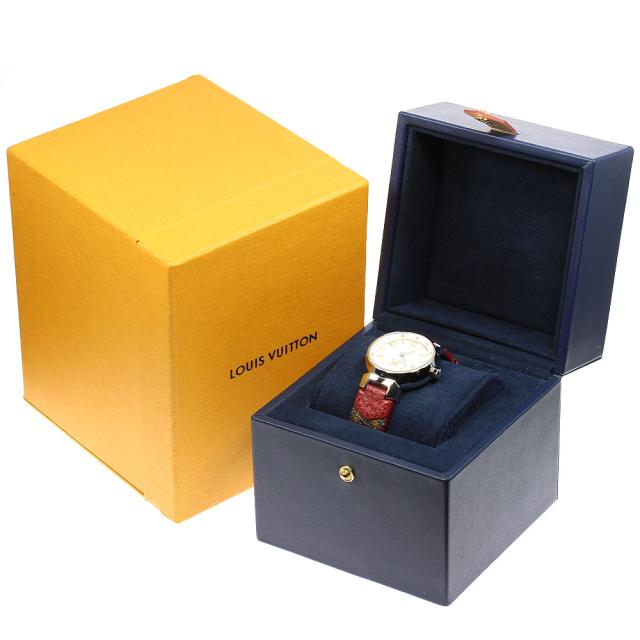 ルイ・ヴィトン LOUIS VUITTON QA092 タンブール ニューウェーブMM スモールセコンド クォーツ ボーイズ 箱付き_819501 ルイ・ヴィトン LOUIS VUITTON QA092 タンブール ニューウェーブMM