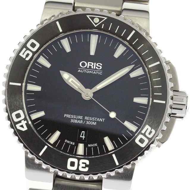 オリス ORIS 7653 アクイス デイト 自動巻き メンズ 良品 保証書付き_811718