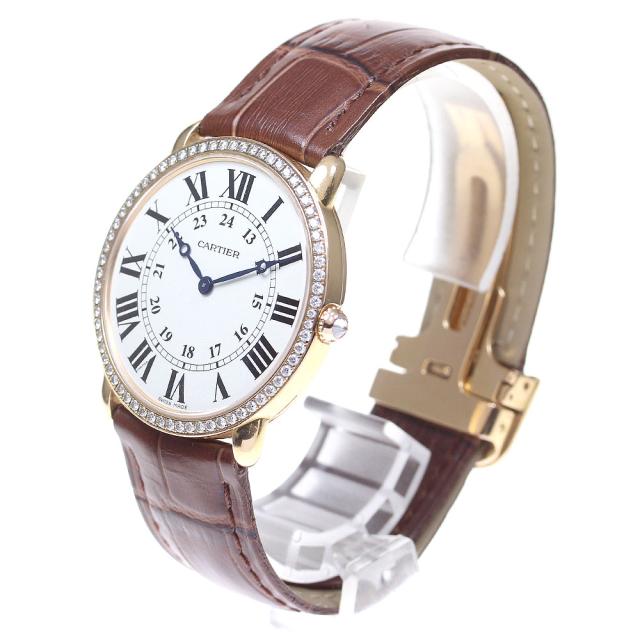 カルティエ CARTIER WR000651 ロンド ルイ カルティエ LM K18PG 手巻き