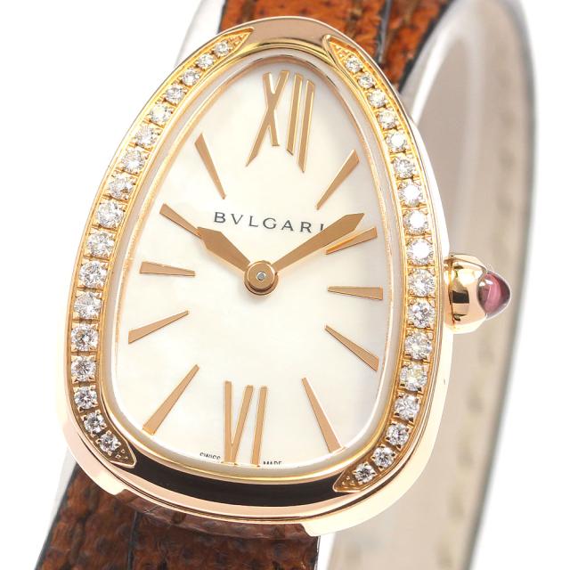 ブルガリ BVLGARI 102727 セルペンティ K18PG ダイヤベゼル ドゥブルトゥール クォーツ レディース 良品 _817491の通販は 272,329円