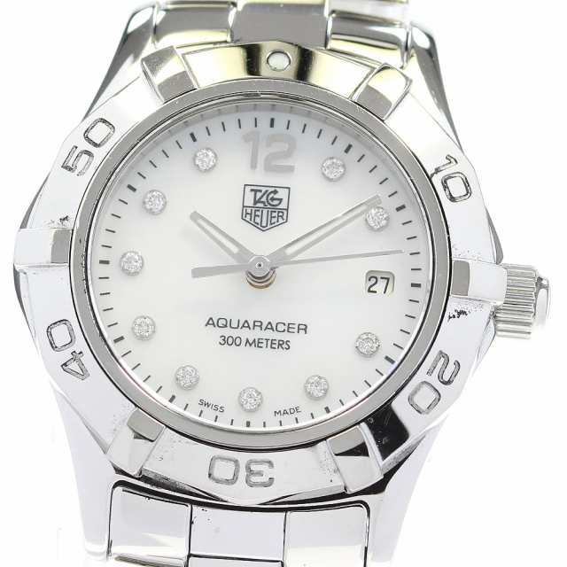 タグホイヤー TAG HEUER WAF1415 アクアレーサー 10Pダイヤ デイト クォーツ レディース _819598