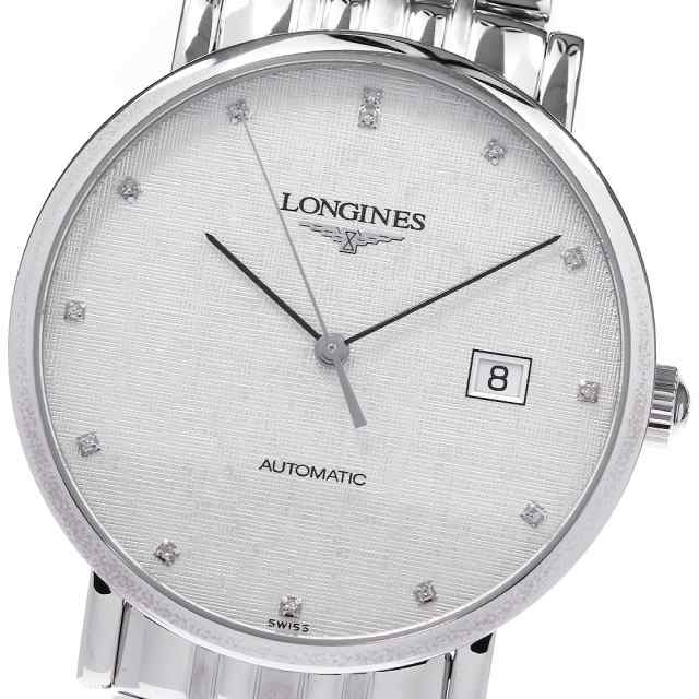 ロンジン LONGINES L4.910.4.77.6 エレガントコレクション 13P ダイヤ 自動巻き メンズ 美品 保証書付き_824241