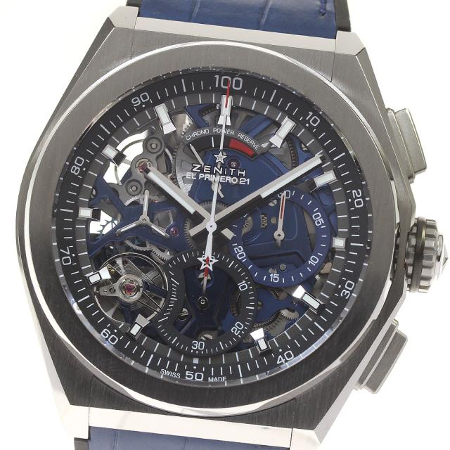 ゼニス ZENITH 95.9002.9004/78.R584 デファイ エル プリメロ21 チタニウム 自動巻き メンズ 良品 箱・保証書付き_820226の通販は