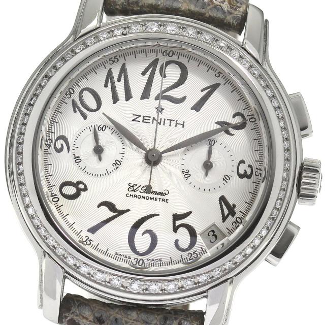 ゼニス ZENITH 16.1230.4002 スター エルプリメロ ダイヤベゼル クロノグラフ 自動巻き レディース _820072【ev15】の通販は