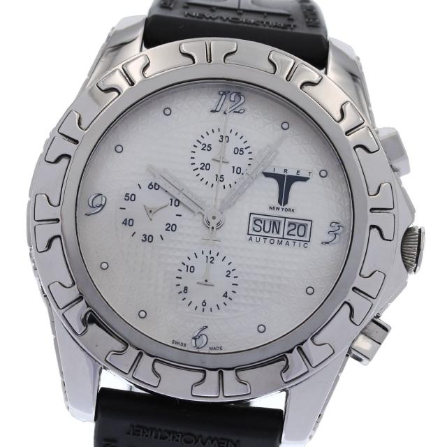 訳あり ティレットニューヨーク TIRET NEW YORK クロノグラフ デイデイト 自動巻き メンズ _828209【ev15】の通販は 93,675円