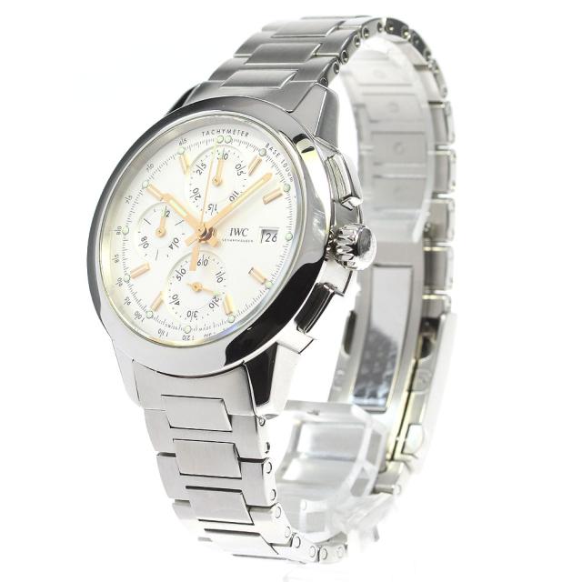 ☆良品★箱・保証書付き【IWC SCHAFFHAUSEN】IWC インヂュニア IW380801 クロノグラフ デイト 自動巻き メンズ【ev10】 IWC IWC SCHAFFHAUSEN IW380801 インヂュニア クロノグラフ デイト