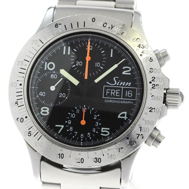 訳あり ジン Sinn 256 クロノグラフ デイデイト 自動巻き メンズ _781556