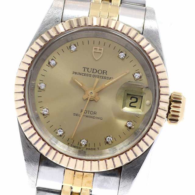 チュードル TUDOR 92413N プリンセスオイスターデイト 10Pダイヤ cal.2671 自動巻き レディース _826098