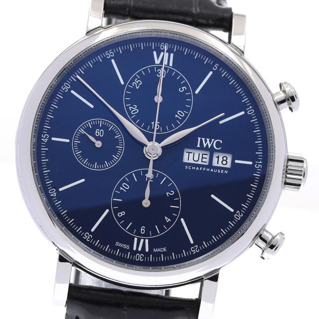 IWC SCHAFFHAUSEN IW391023 ポートフィノ 150イヤーズ クロノグラフ デイデイト 自動巻き メンズ 保証書付き_832097