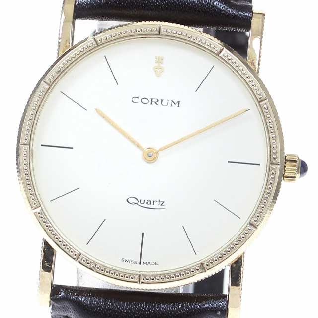 コルム CORUM 31.255.35 ラウンド SV925 クォーツ メンズ 内箱・保証書付き_831188