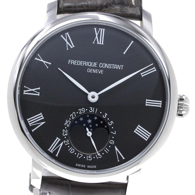 フレデリック・コンスタント FREDERIQUE CONSTANT FC-705X4S4/5/6 スリムライン ムーンフェイズ 自動巻き メンズ 美品 保証書付き_833894の通販は 100,188円