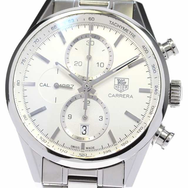 タグホイヤー TAG HEUER CAR2111-3 カレラ CAL.1887 クロノグラフ 自動巻き メンズ 保証書付き_831132【ev10】の通販は 109,205円
