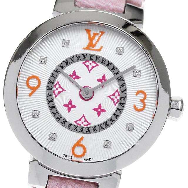 ルイ・ヴィトン LOUIS VUITTON QA146 タンブールスリム 8Pダイヤ クォーツ レディース _830997