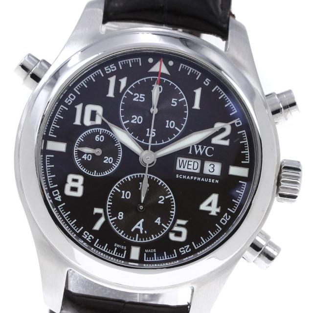 IWC SCHAFFHAUSEN IW371808 パイロットウォッチ アントワーヌ・ド・サンテグジュペリ ダブルクロノグラフ AT メンズ 保証書付き_832053