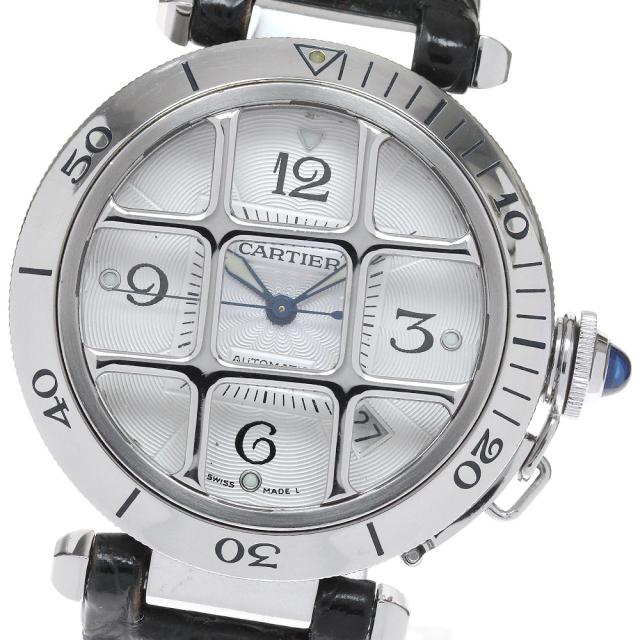 ベルト訳あり カルティエ CARTIER W3104055 パシャグリッド デイト 自動巻き メンズ _831216の通販は