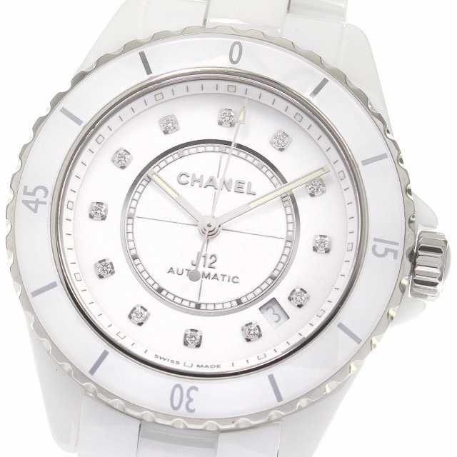 シャネル CHANEL H5705 J12 キャリバー12.1 38MM 12Pダイヤ 自動巻き メンズ 極美品 _835387の通販は