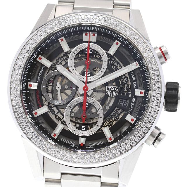 タグホイヤー TAG HEUER CAR201P.BA0766 カレラ キャリバー HEUER01 ダイヤベゼル 自動巻き メンズ 良品 箱・保証書付き_835433の通販は