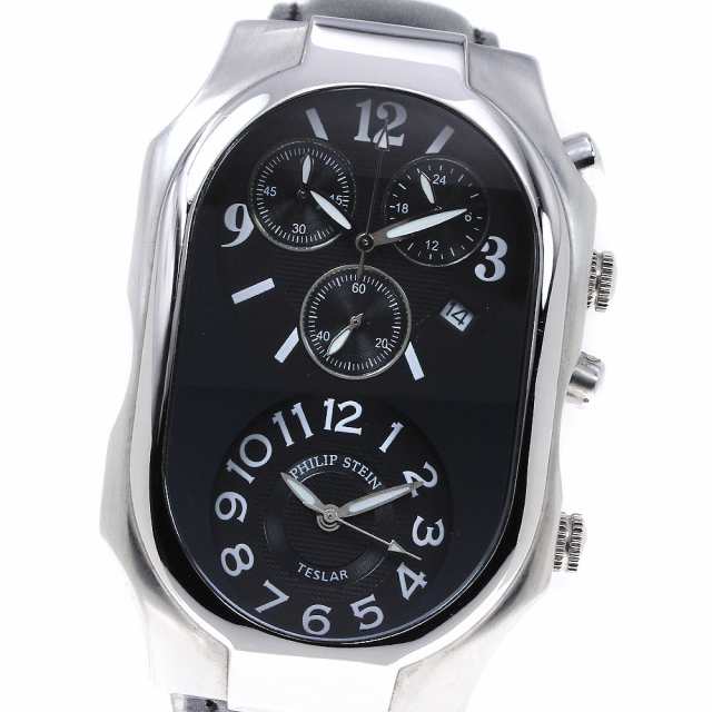 フィリップスタイン Philip Stein テスラ デュアルタイム クォーツ メンズ 良品 _834432【ev10】の通販は