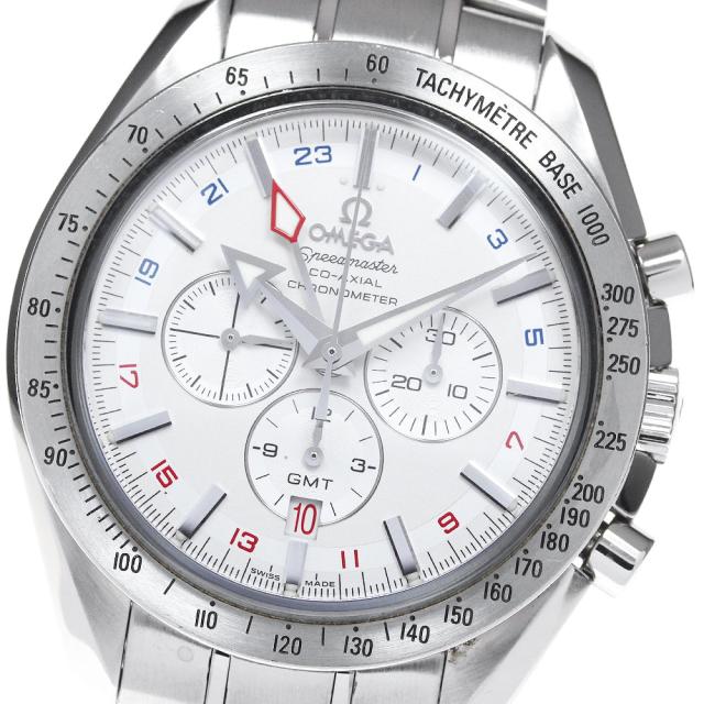 オメガ OMEGA 3581.30 スピードマスター ブロードアロー クロノグラフ GMT 自動巻き メンズ 良品 保証書付き_833444の通販は